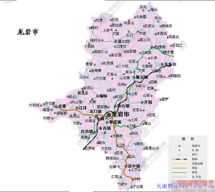 东莞到龙岩市舆图 1758dd.com
